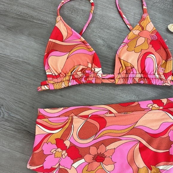 ☀️BILLABONG☀️ PRETTY GROOWY DOUBLE PRETTY GROOVY HI BIKINI SET - Picture 8 of 16